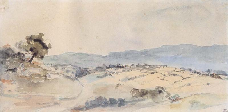 Eugene Delacroix Moroccan Landscape near Tangiers